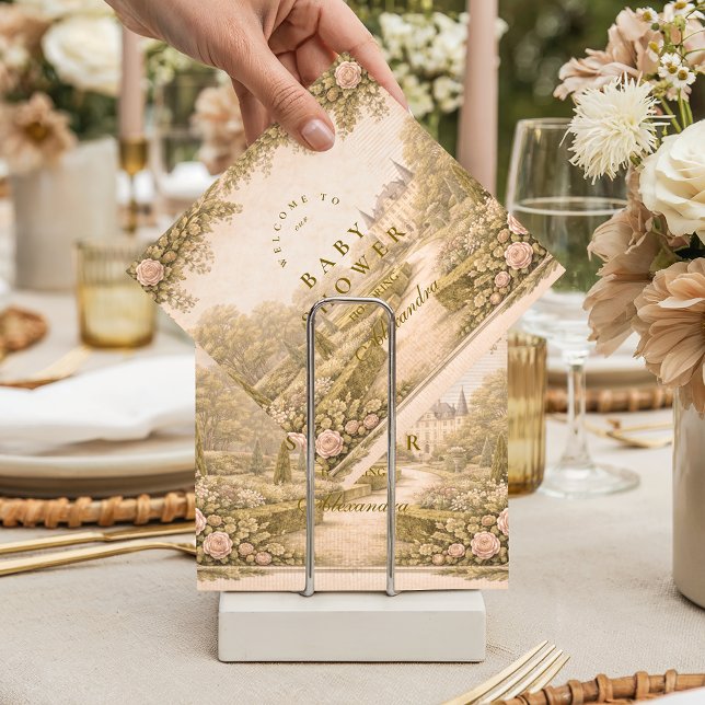 Servilleta De Papel Romantic Garden Estate Path Baby Shower (Subido por el creador)