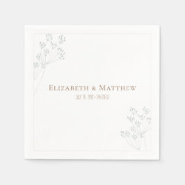 Servilleta De Papel Romantic Greenery Wedding