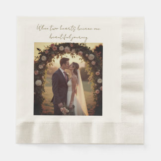 Servilleta De Papel Romantic Wedding Photo Keepsake Paper Napkin