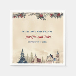 Servilleta De Papel Romántica boda invernal