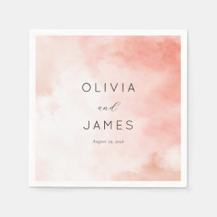 Servilleta De Papel Romántico Aquarela Rosa