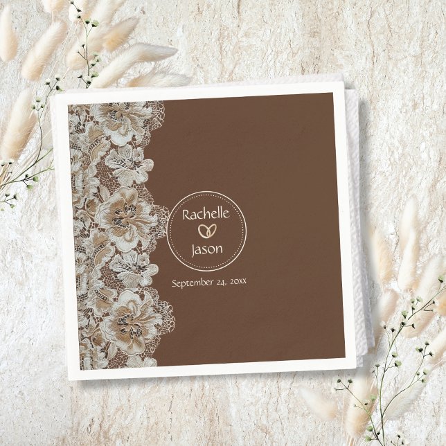 Servilleta De Papel Romántico cuero y encaje rústico occidental (Subido por el creador)