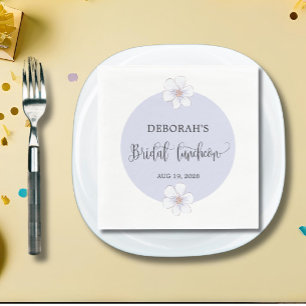Servilleta De Papel Romántico Lilac Floral Bridal Luncheon
