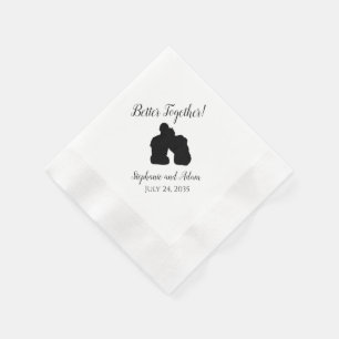 Servilleta De Papel Romántico mejor juntos Bodas Napkins