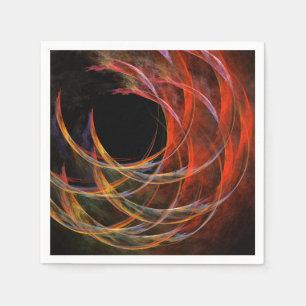 Servilleta De Papel Rompiendo el arte abstracto del círculo