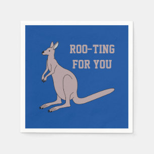 Servilleta De Papel Roo To You Cute Aussie Funny Kangaroo Pun