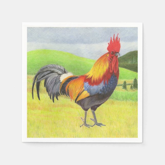 Servilleta De Papel Rooster (Anverso)