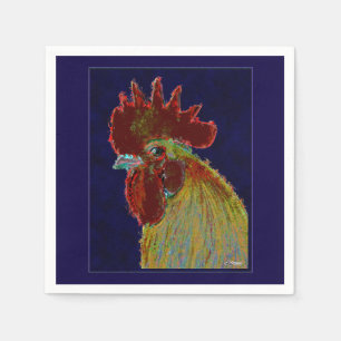 Servilleta De Papel Rooster: Cabeza estilo libre