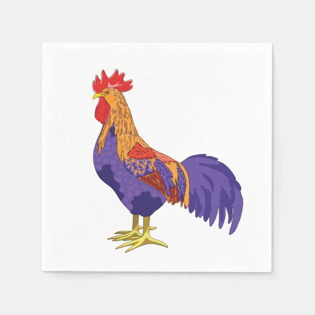 Servilleta De Papel Rooster Cocktail Napkins (Anverso)