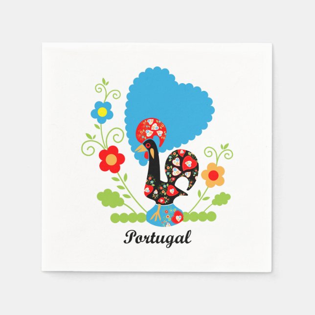 Servilleta De Papel Rooster de Portugal (Anverso)