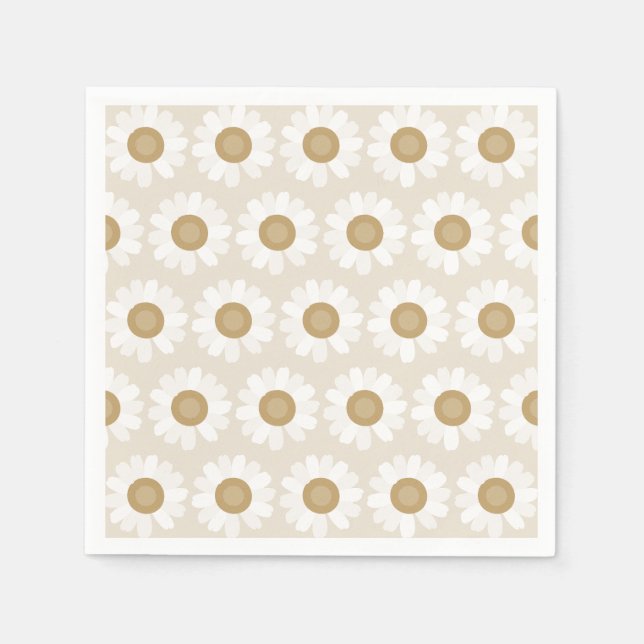 Servilleta De Papel Rooted & Blooming – Manzanilla Beige (Anverso)