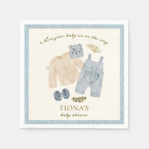 Ropa azul Jean Baby Shower Denim Boy
