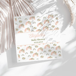Servilleta De Papel Ropa Baby Shower arcoiris rosa floral
