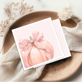 Servilleta De Papel Ropa Baby Shower de calabaza rosa
