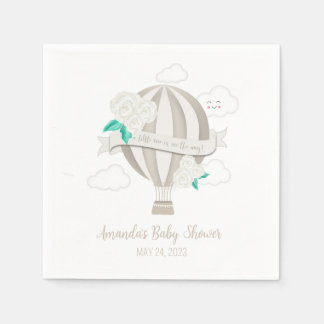 Servilleta De Papel Ropa Baby Shower de globo neutro de aire caliente