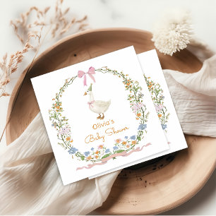 Servilleta De Papel Ropa Baby Shower floral de Goose