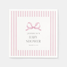 Ropa Baby Shower preppy de rayas rosadas