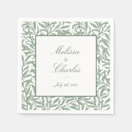 Servilleta De Papel Ropa boda de personalizable Leafy