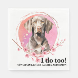 Servilleta De Papel Ropa Boda Weimarer Con Foto De Perros