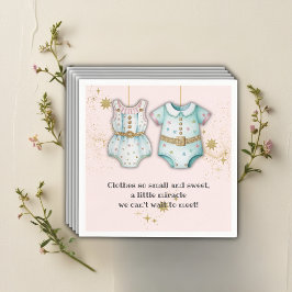 Servilleta De Papel Ropa capilar sincera de género Baby Shower neutro