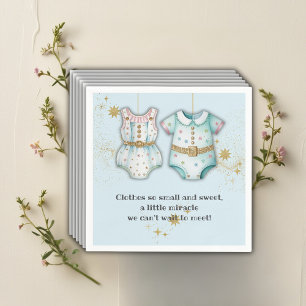 Servilleta De Papel Ropa capilar sincera de género Baby Shower neutro