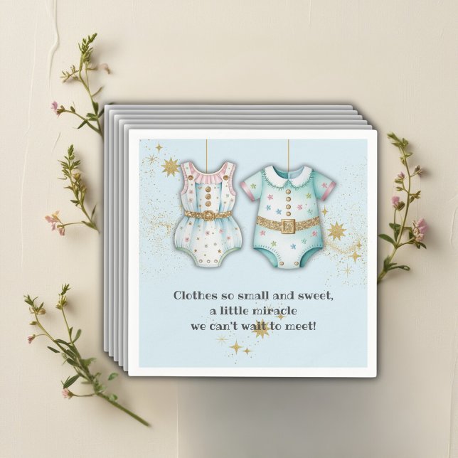 Servilleta De Papel Ropa capilar sincera de género Baby Shower neutro (Subido por el creador)