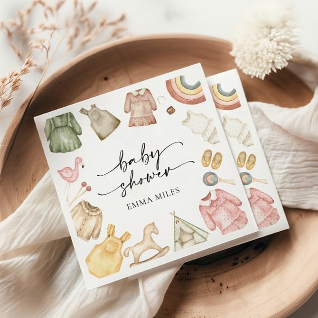 Servilleta De Papel Ropa chica Ropa Baby Shower (Subido por el creador)