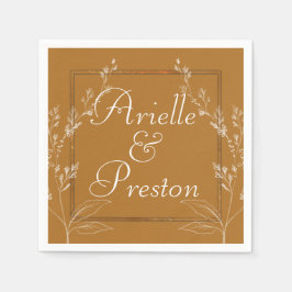 Servilleta De Papel Ropa contemporánea de oro y papel blanco