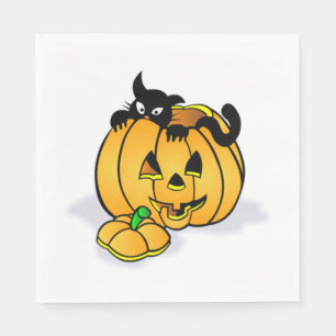 Servilleta De Papel Ropa de almuerzo normal blanca/Halloween