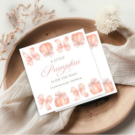 Servilleta De Papel Ropa de Baby Shower para calabaza rosa pequeña