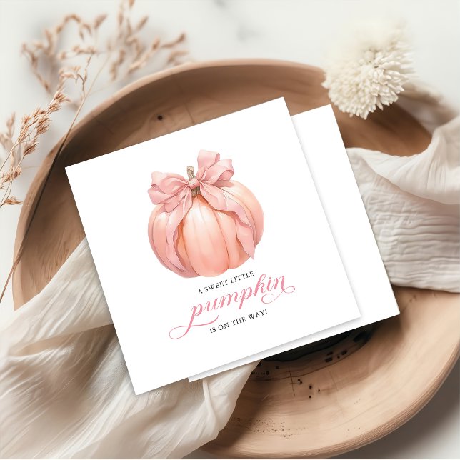 Servilleta De Papel Ropa de Baby Shower para calabaza rosa pequeña (Subido por el creador)