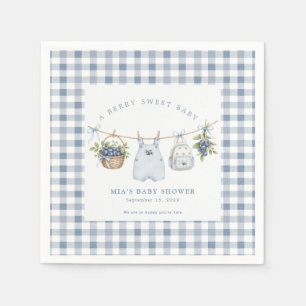 Servilleta De Papel Ropa de bebé Berry Sweet Clothesline Baby Shower