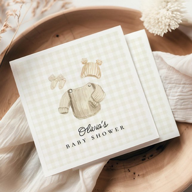 Servilleta De Papel Ropa de bebé de invierno Género Baby Shower neutra (Subido por el creador)