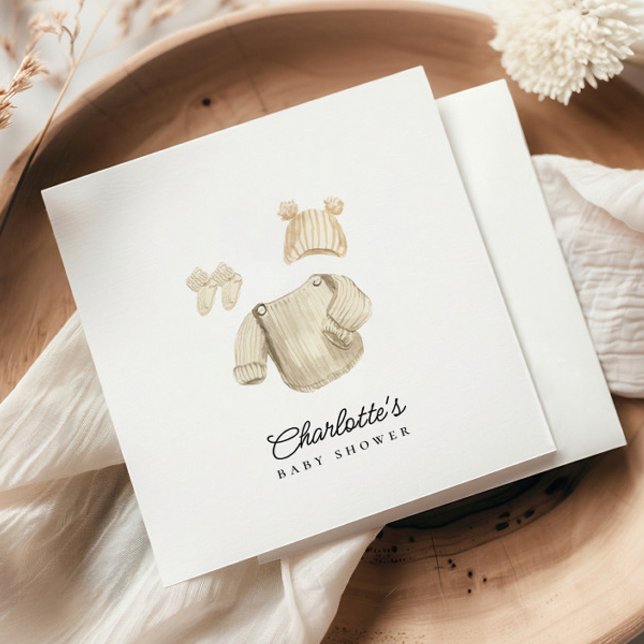 Servilleta De Papel Ropa de bebé de invierno Género Baby Shower neutra (Subido por el creador)