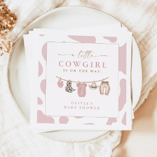 Servilleta De Papel Ropa de bebé niña vaquera rosa Baby Shower