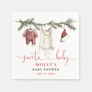 Servilleta De Papel Ropa de bebé Santa Claus Línea de ropa para bebé F
