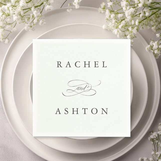 Servilleta De Papel Ropa de bodas elegante simple verde pálido (Subido por el creador)
