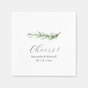 Servilleta De Papel Ropa de bodas personalizadas Rosemario simple