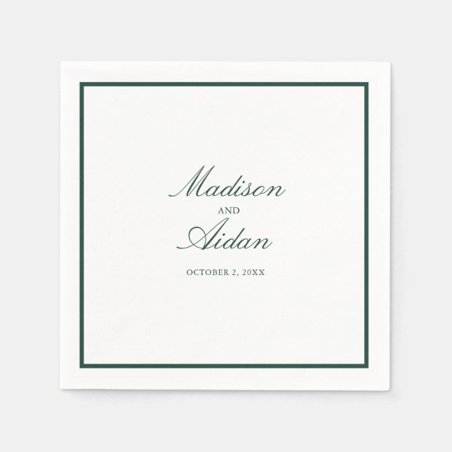 Servilleta De Papel Ropa de bodas románticas y ecológicas (Anverso)