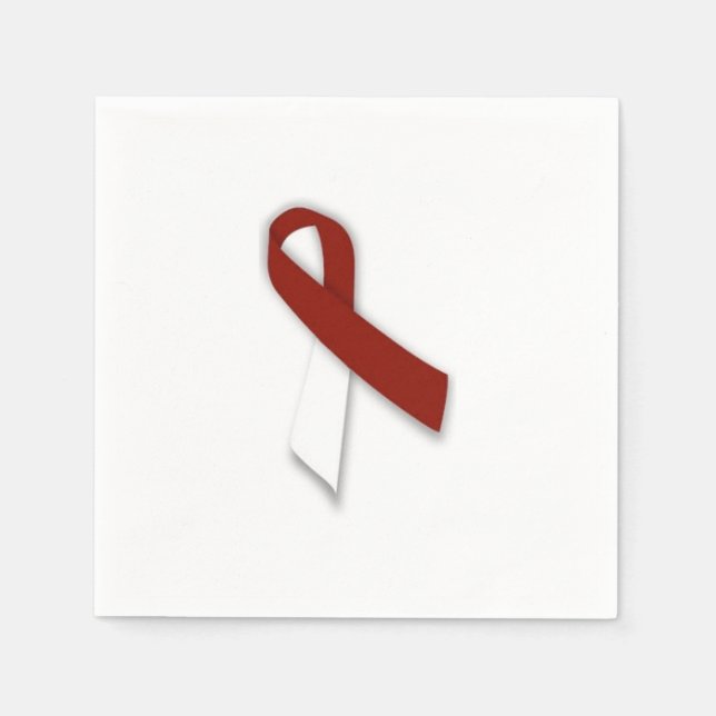 Servilleta De Papel Ropa de cinta de cáncer de cabeza y cuello (Anverso)