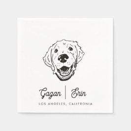 Servilleta De Papel Ropa de cóctel Boda Golden Retriever