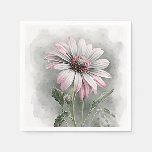 Servilleta De Papel Ropa de cóctel de Daisy Rosa (Anverso)