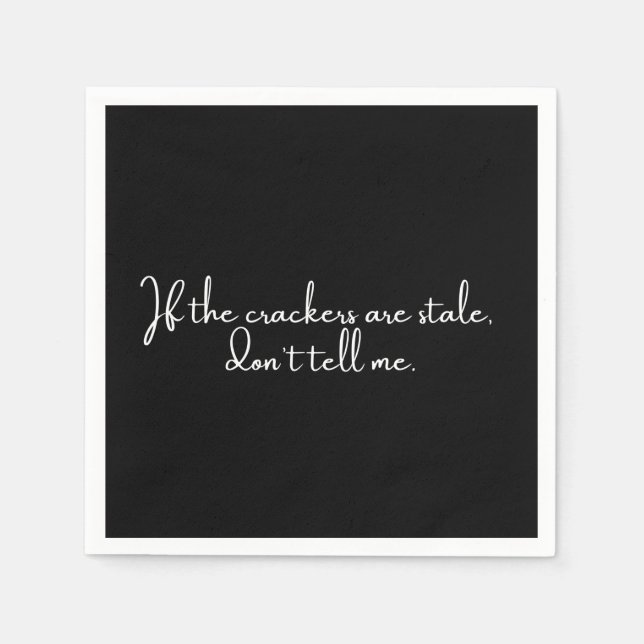 Servilleta De Papel Ropa de cóctel fiesta negro divertido (Anverso)