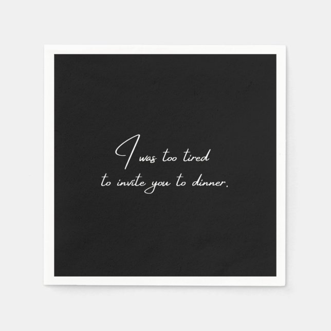 Servilleta De Papel Ropa de cóctel fiesta negro divertido (Anverso)