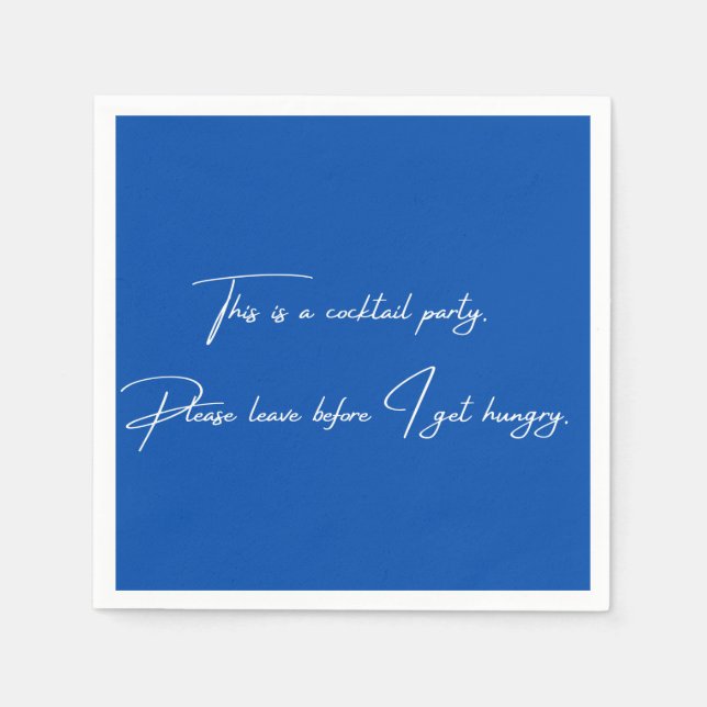 Servilleta De Papel Ropa de cóctel fiesta negro divertido (Anverso)