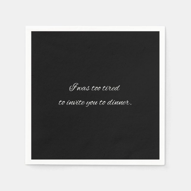 Servilleta De Papel Ropa de cóctel fiesta negro divertido (Anverso)