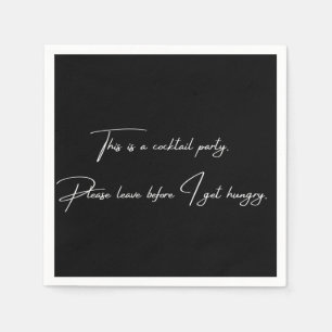 Servilleta De Papel Ropa de cóctel fiesta negro divertido