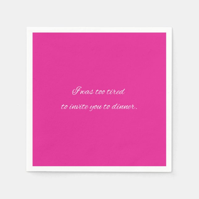 Servilleta De Papel Ropa de cóctel fiesta rosa divertido (Anverso)