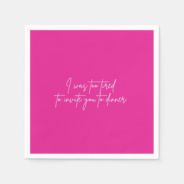 Servilleta De Papel Ropa de cóctel fiesta rosa divertido (Anverso)