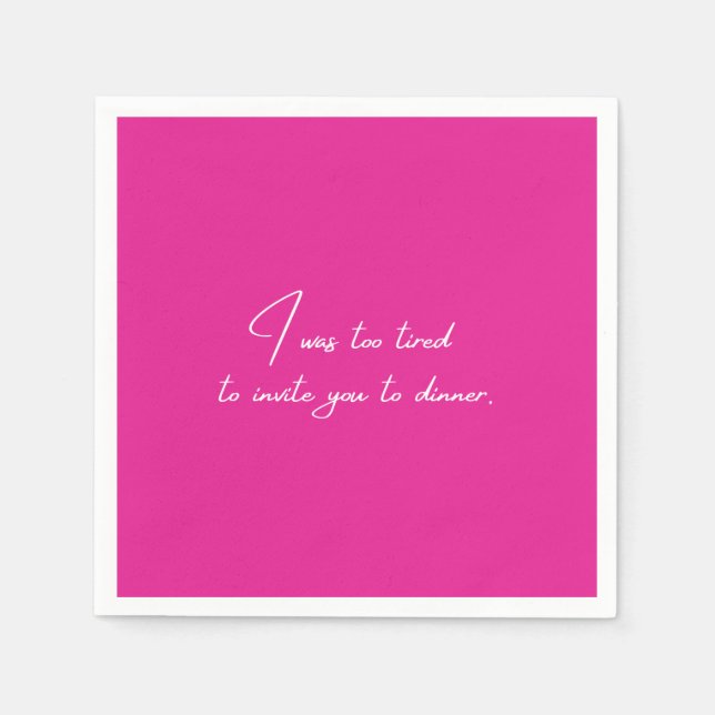 Servilleta De Papel Ropa de cóctel fiesta rosa divertido (Anverso)